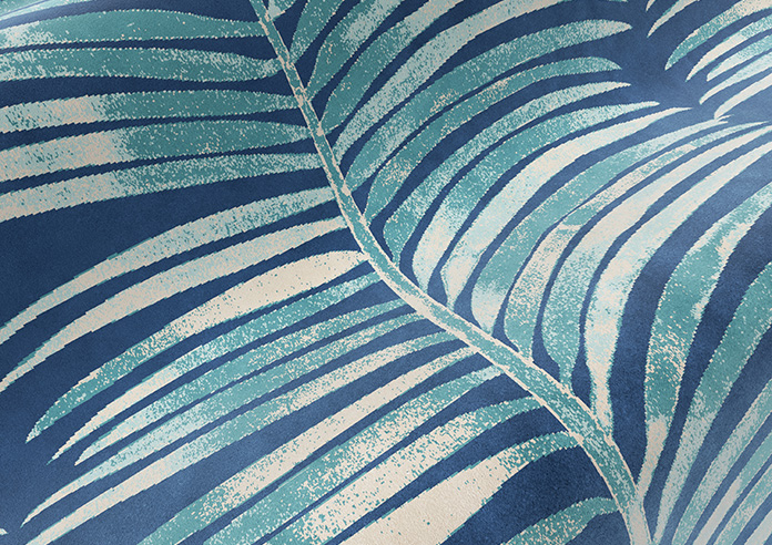 Melody Velvet, Blue Lagoon - Motorised Roman Blind - Image 4